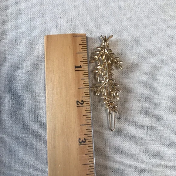 Gold Leaf Hair Barrette NWOT - Picture 2 of 7